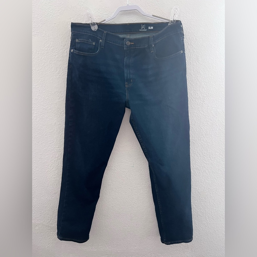George Men's Dark Blue Straight Jeans